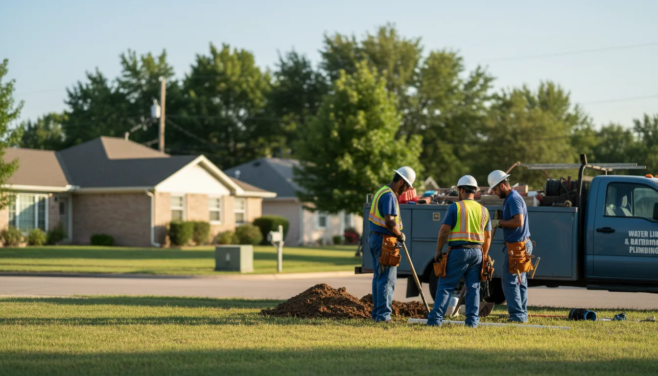 Residential water line and bathroom plumbing service in Camden, AR